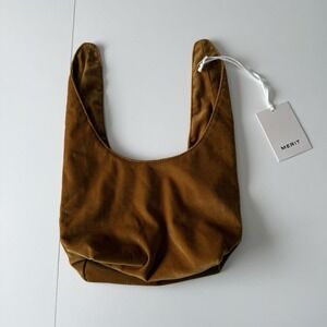 NWT Merit Corduroy Cosmetic Makeup Bag Rust Orange‎ Tie Closure